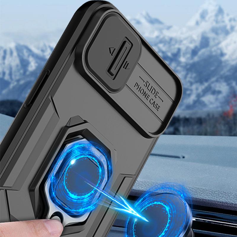 Armor Case For iPhone 16 15 14 Pro Max Plus Heavy Duty Shockproof Anti-Scratch With Ring Holder Phone Cover