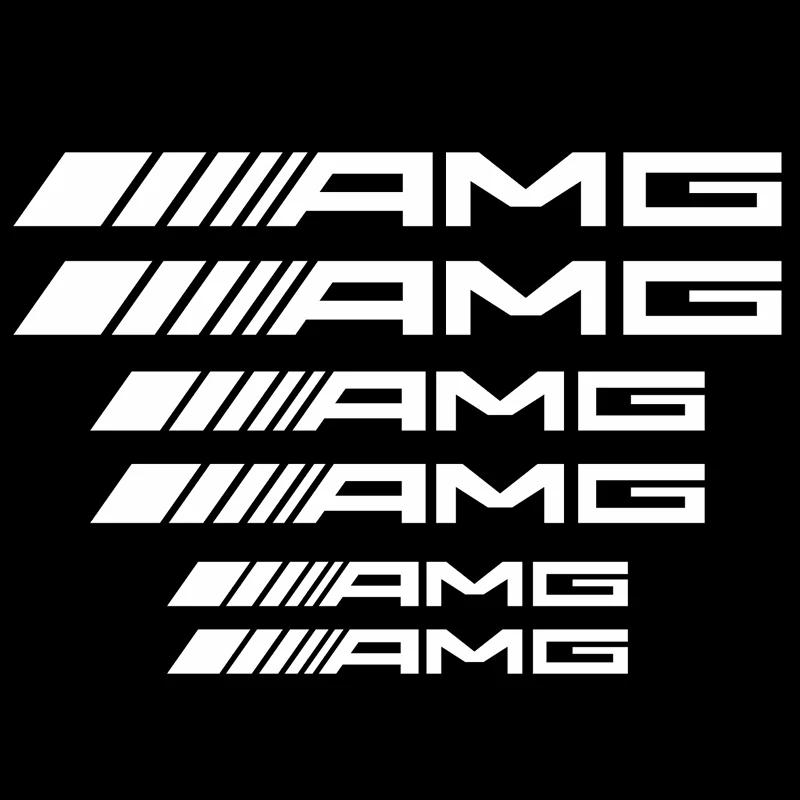 Voor AMG Mercedes-Benz remklauw auto stickers accessoires hoge temperatuur rem voor auto carrosserie raamglas bagage stickers.