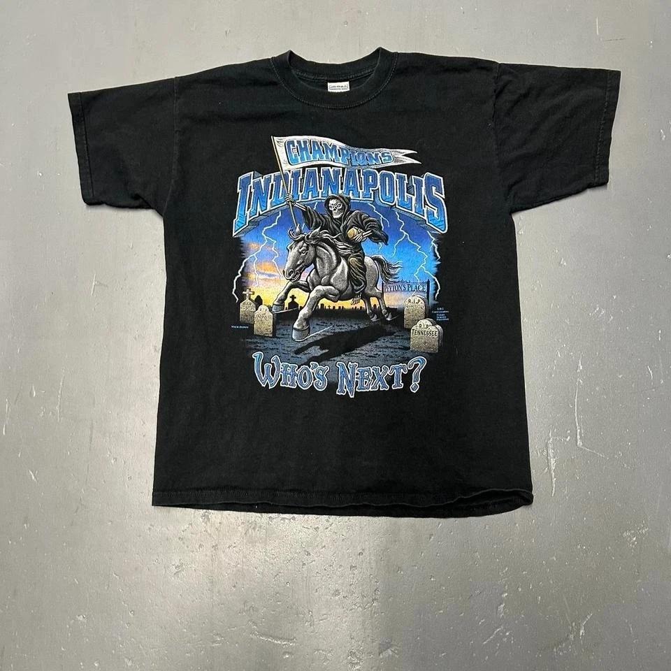 

Vintage y2k Indianapolis colts big reaper cartoon graphic tee shirt tshirt L