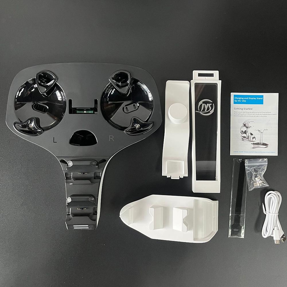 Charging Dock Professional Controller Charging Cradle LED Indicator Light Storage Helmet Earphones Bracket for PS5 PS VR2