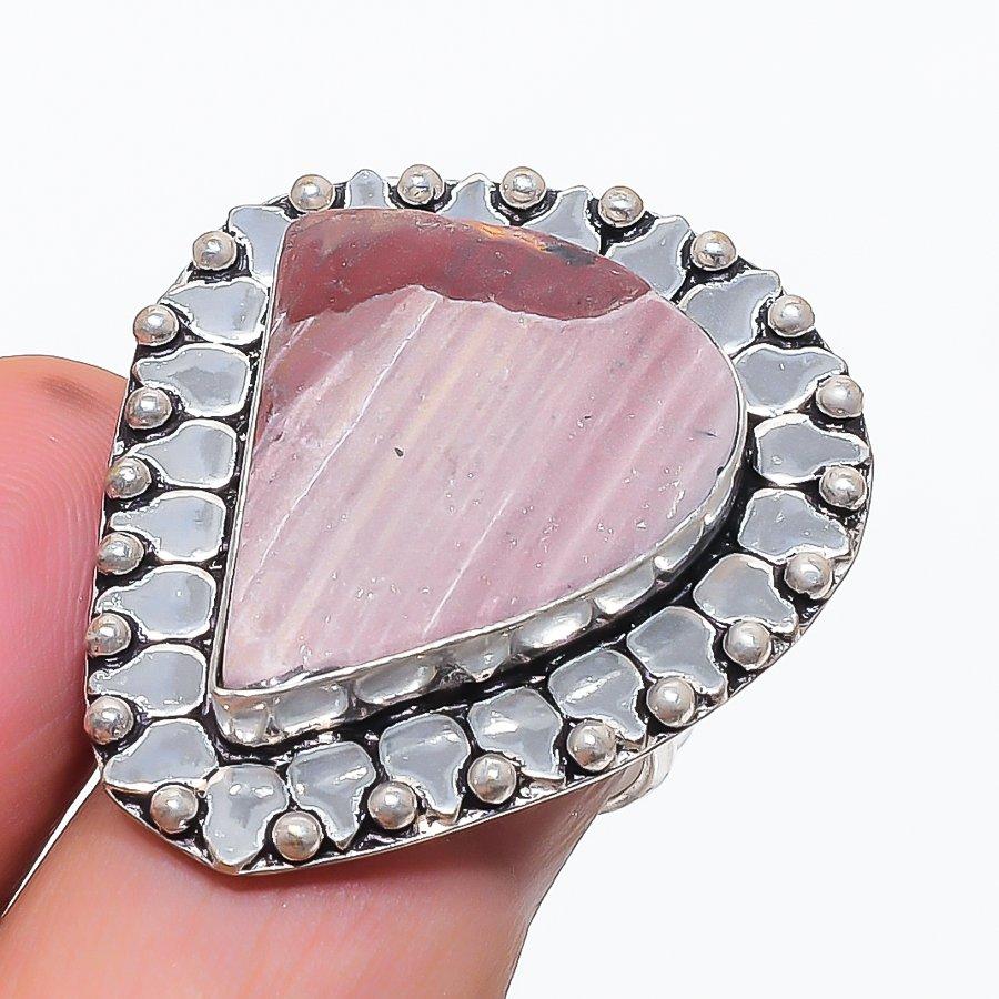 Natural Noreena Jasper Gemstone 925 Sterling Silver Jewelry Ring Size 7 a9Z68