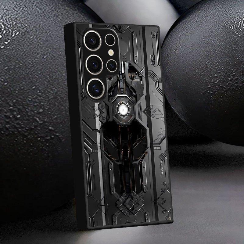 Creativity Mecha Exquisite Luxury High-end PhoneCase Glass PhoneCase for Samsung Galaxy S26 S25 S24 S23 S22 S21 FE,Ultra,Plus