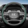 Adatto per Coprivolante Hyundai con Design Sportivo Ondulato, Pelle Traspirante, Segmentato Antiscivolo, Copertura Protettiva Assorbi Sudore per I30