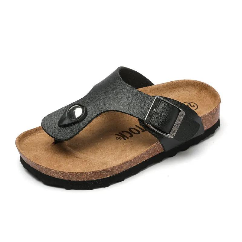 2024 Spring and Summer Children's Cork Slippers Trendy Boys Boken Shoes Girls Cool Slippers Flip-flops KWN-A581