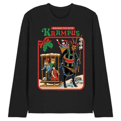 Steven Rhodes Unisex Adult Fun With Krampus Long-Sleeved T-Shirt