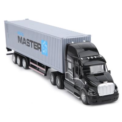 1:48 Alloy Simulation Container Car Model Children Kid Pull Back Car Toy with Sound Light