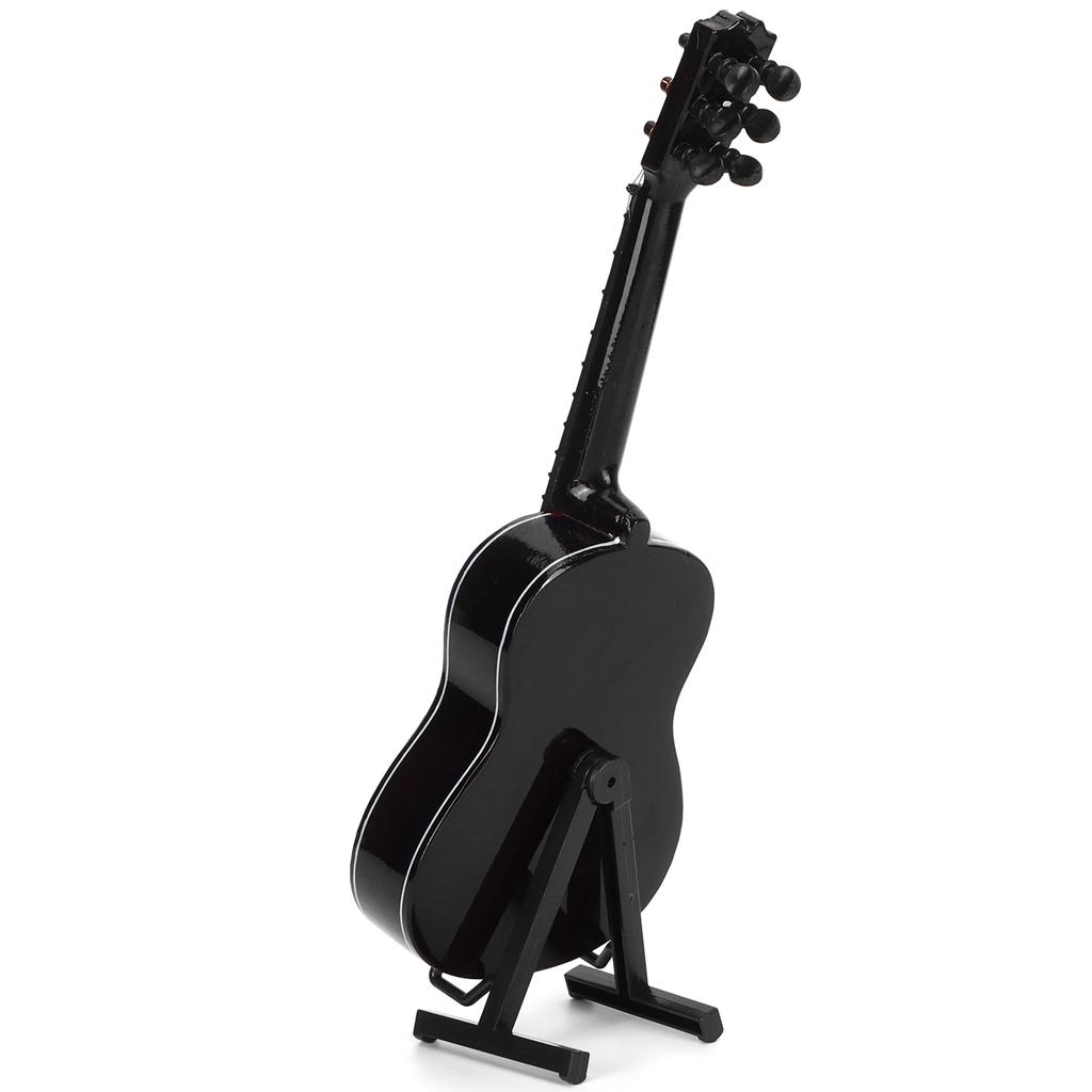 Miniature Wooden Classical Guitar Model with Stand Musical Instrument Ornaments Gifts