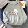 Peach Cat Hoodies Women Funny Mochi Fashion Sweatshirts Peachcat Female Harajuku Tops Round Neck Oversized  Kawaii Y2k