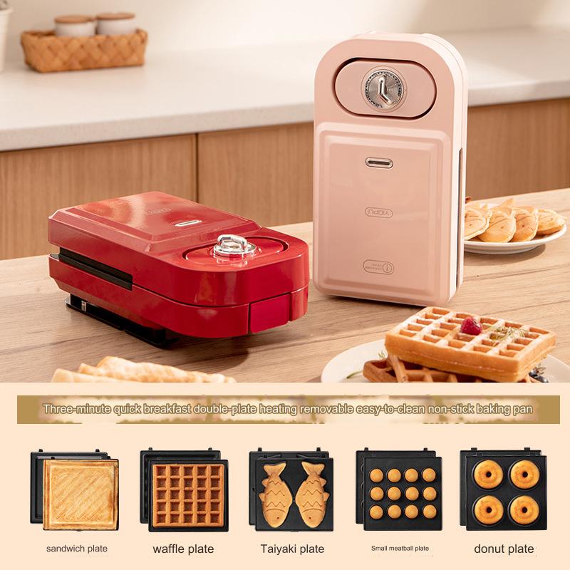 Electric Multifunction Sandwich Waffle Maker Baking Takoyaki Pancake Maker Timed Breakfast Machine Mini