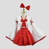 CosplayMiko outfitJapanese styleAnime characterCostumePlus sizeLoose fitHalloweenEventStage costumeDisguiseRed whitePolyesterCuteElegant