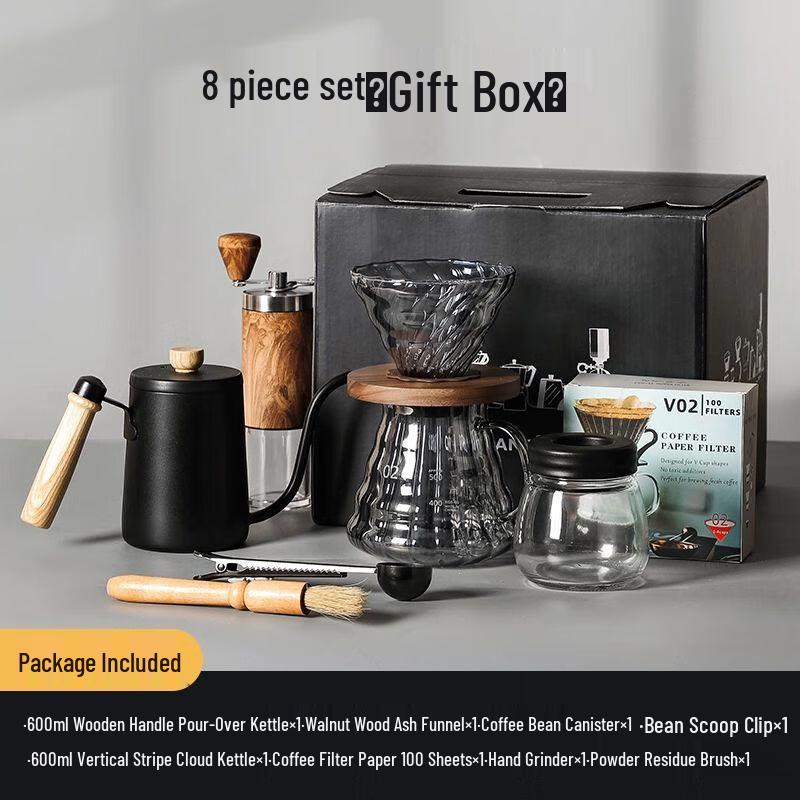 

Qiuqiao Portable Manual Coffee Grinder & Pour Over Set