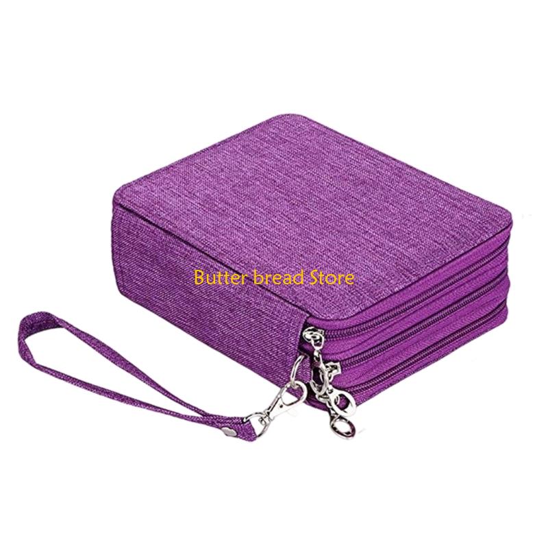 W89C Pencil Case Portable Pencils Organiser Pen Bag Stationary Case Coloured Pencils Holders for Girls Boys Adults