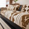 Thick Plush Soft Comfort Sofa Mat, Wear-resistant Machine Washable Non-slip Dustproof Furniture Protector for Home Decor