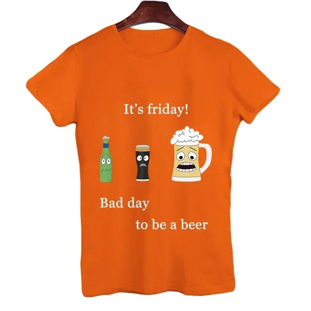 2023 Men's T-shirt It's Friday Bad Day To Be A Beer Funny Men T-shirt Men's Top Brand New Brand Men T-shirt Short Sleeve Tees