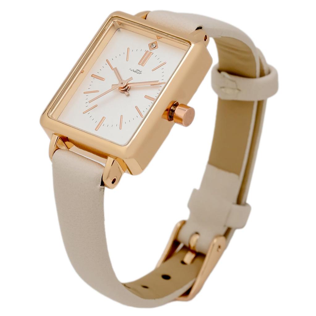 Fieldwork Women's Analog Watch with Leather Strap, White, GY075-1