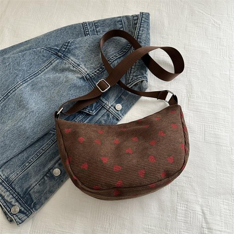 

Stylish Summer Strawberry Print Shoulder Bag For Women With Soft Polyester Fabric коричневий