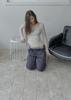 Pilse Rolled Waist Warmer Pants, Charcoal