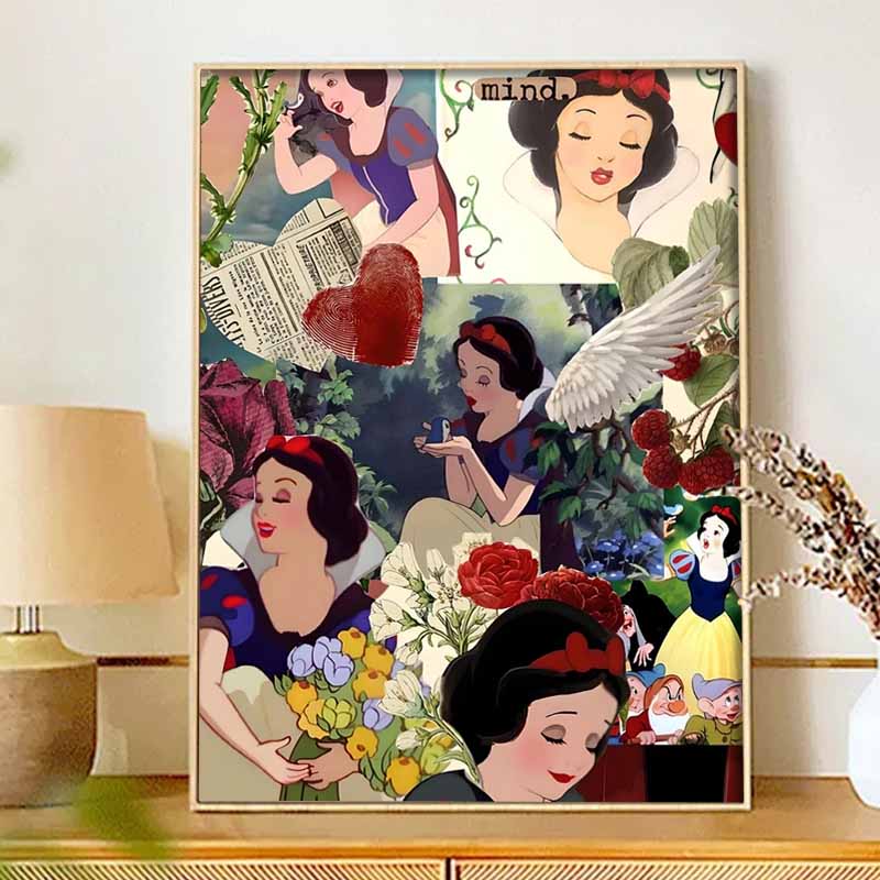 Disney Diamond Painting Kit, 5D Snow White Wall Decoration Art Gift for Living Room, Bedroom, Study Room, Etc.