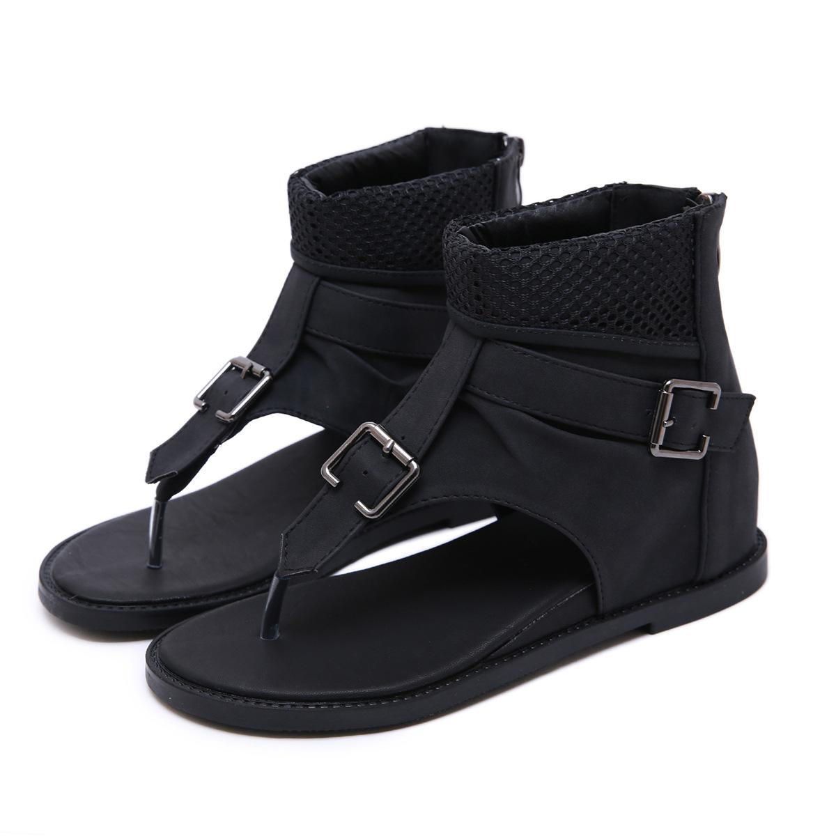 

Модные женские сандалии на танкетке, с пряжкой на ремешке и разделителем для пальцев для максимального комфорта и стиля 35 чёрный