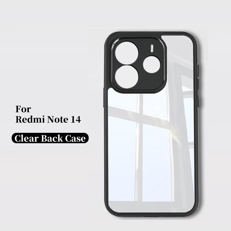 For Redmi Note 14 Case For Xiaomi Redmi Note 14 Cover Funda Coque Hard Clear PC Soft TPU Edge Shockproof Shell Redmi Note 14