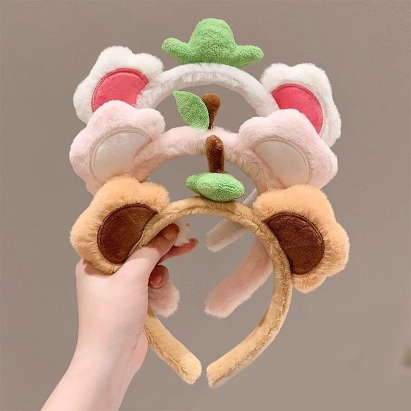 Comfortable Plush Hair Band Stylish Lovely Hair Hoop For Skin Care Bathing Nonslip Design Gentle On Skin