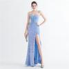 New Symphony Beads Back Strap Corset Corset Side Split Tube Top Fishbone Evening Dress