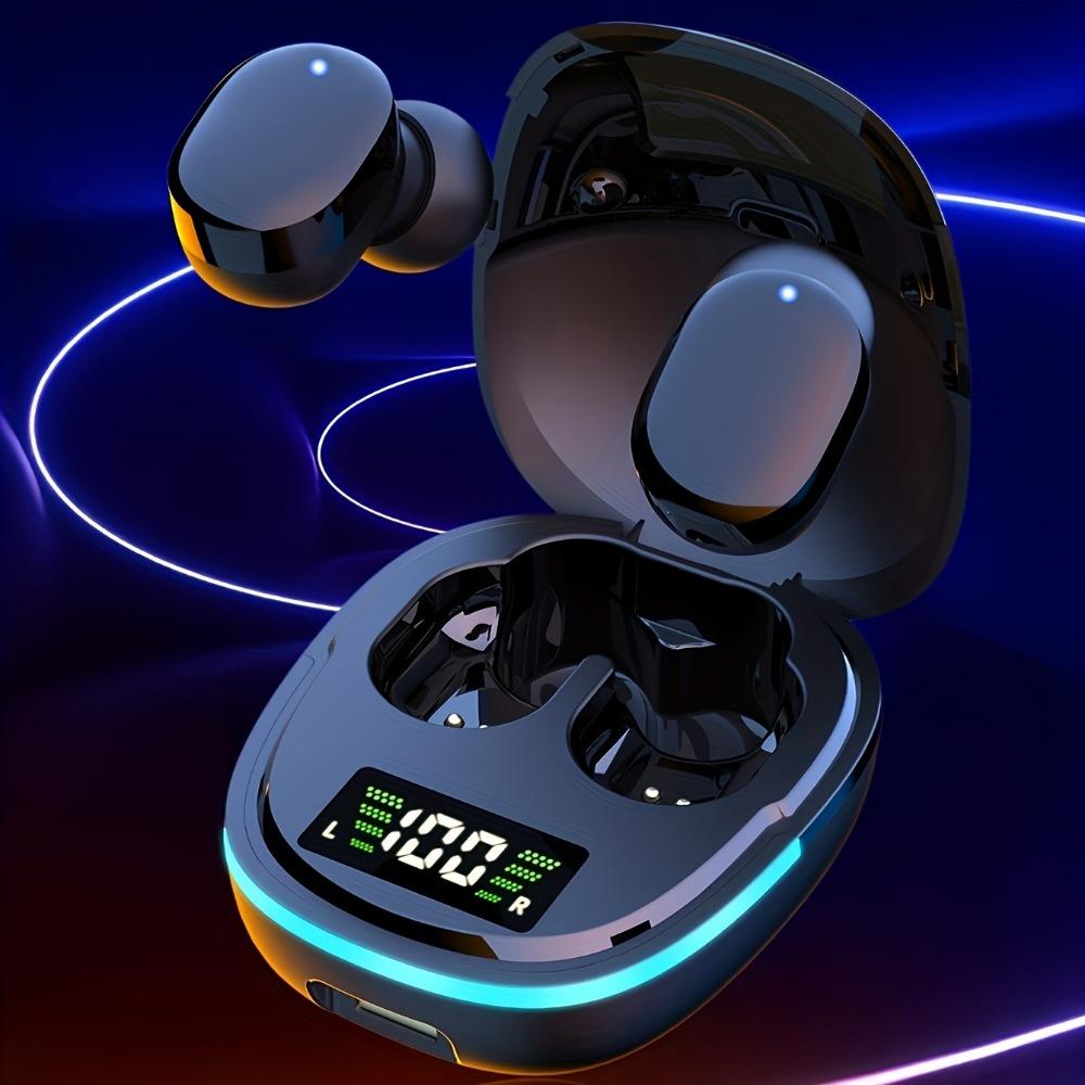 Casque sans fil tactile avec écran LED - Écouteurs intra-auriculaires TWS pour jeux, musique et sport - Compatible iOS/Android