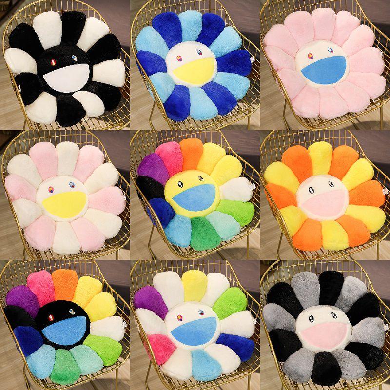 Colorful Takashi Murakami Rainbow Flower Pillow Plush Soft Toy For Kids And Collectors