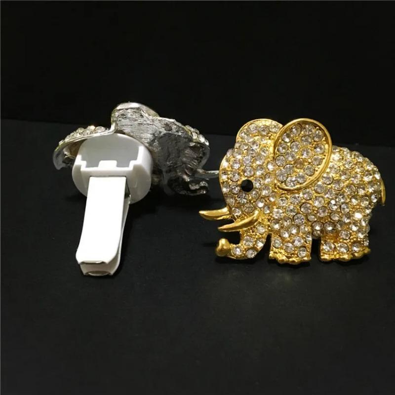 Bling Elephant Car Air Conditioner Air Outlet Perfume Clip Car Perfume Air Freshener Diamond Elephant Auto Interior Decoration