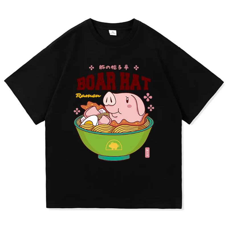 The Seven Deadly Sins T Shirt women Anime Nanatsu No Taizai Sir Hawk Ramen Tshirt Unisex Funny Pig Noodles Cotton Tees Shirts