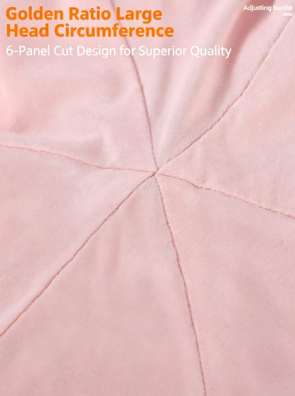 Bamboo Fiber Sleep Bonnet, Double-Layer Adjustable Satin Hair Cap, Breathable Large Size Hair Bonnet, Soft No-Brim Night Cap