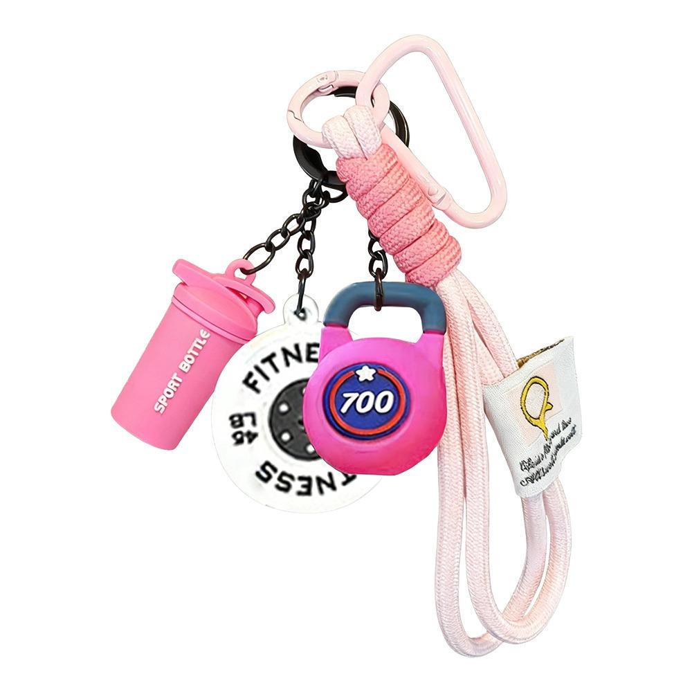 with Buckle Fitness Series Pendant Detachable Bag Charm New Dopamine Plates Keychain розовый