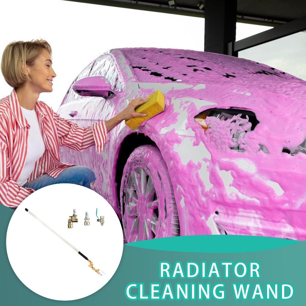 Car Radiator Cleaner Pressure Washer Wand Flush Leak-Proof Precise Blower Stainless Steel Rinser Flexible Blower Precise Clean