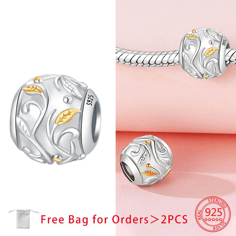 Jubiläen Charm Kupfer Originale Rose Liebesherzen Perle Passt zu Armbändern Halsketten Perlen Schmuck Basteln Schöner Schmuck Geschenke