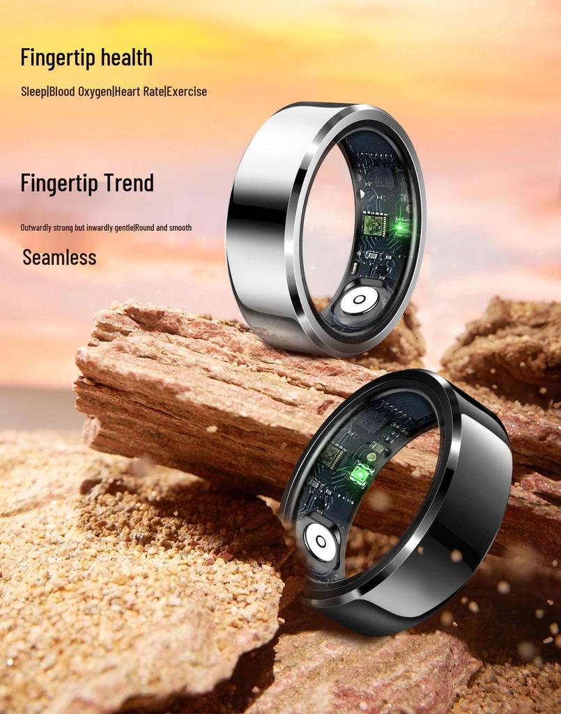R6 Smart Ring: Sleep, Exercise, Pedometer, Waterproof, Bluetooth, Heart Rate & Blood Oxygen Monitor