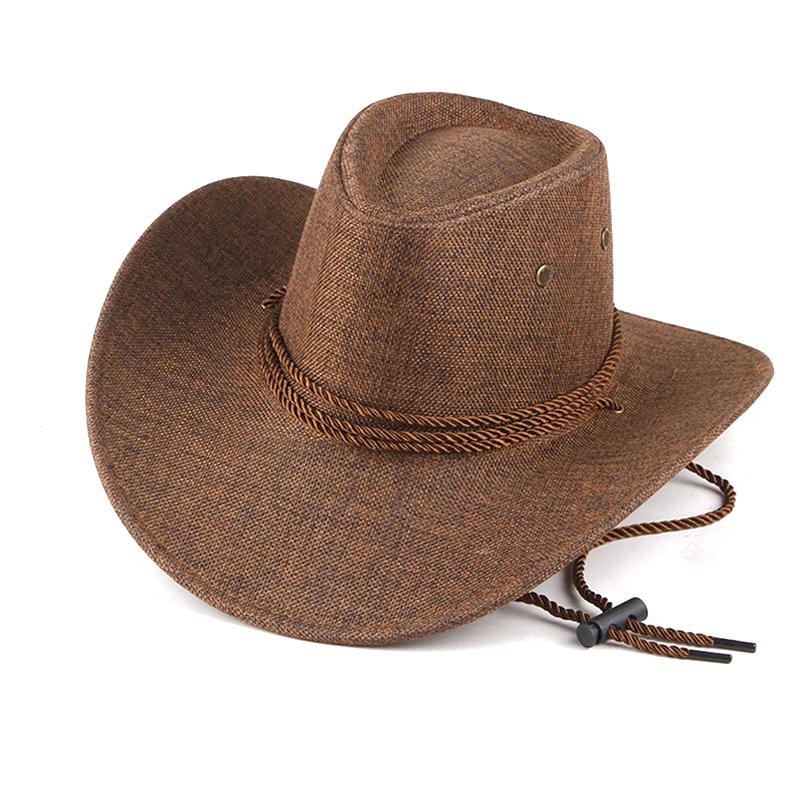 

1 шт., льняная солнцезащитная кепка в стиле ретро в британском стиле, ковбойская однотонная мужская дышащая кепка в стиле вестерн