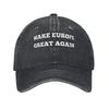 Make Europe Great Again Washed Baseball Cap  Fashion Sun Trucker Hat Summer Couple Women Tennis Skate Baseball Caps