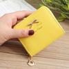 IELGY Coin Purse Card Pack Korean Fashion Lady Coin Bag Simple Bow Coin Purse Zipper Wallet Short
