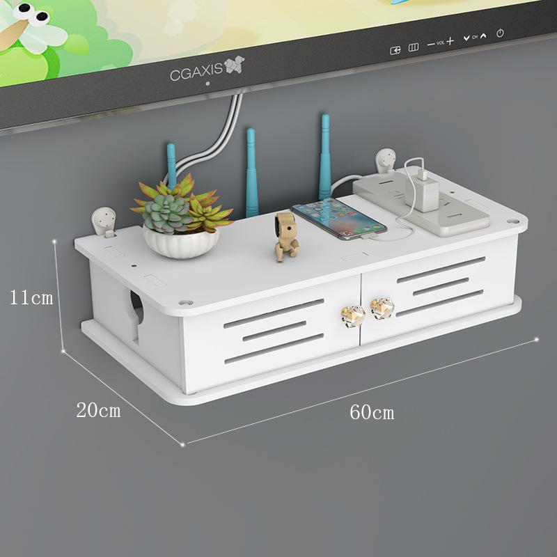 Bohrfreies wandmontiertes Regal für TV-Box & Router-Speicher