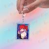 Cute Anime Girl Kasane Teto Keychain Accessories Bag Kawaii Manga Key Ring Chains Jewelry Fans Friends Birthday Gifts