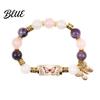 Hummingbird Design Bracelet Blessing Birds with Premium Gift Box Pink