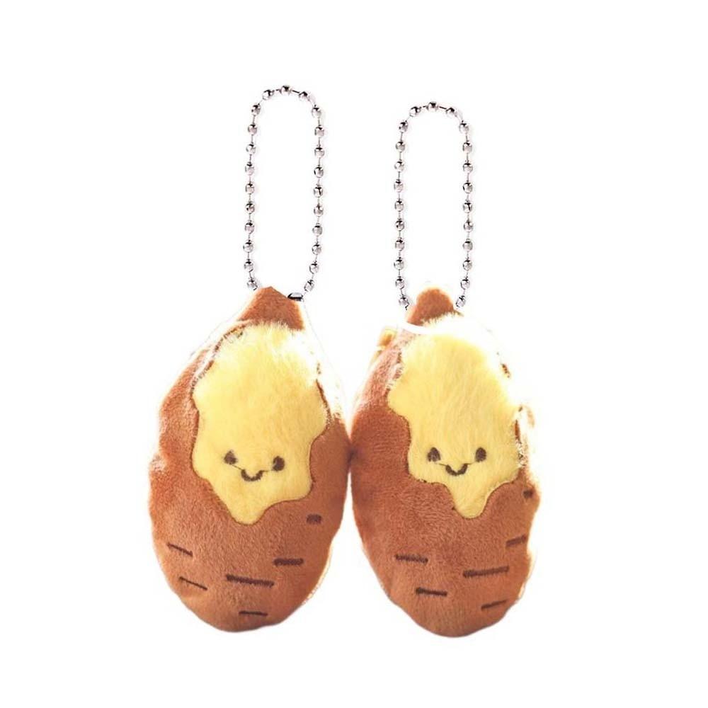 Cartoon Sweet Potato Keychain Soft Plush Doll Key Ring Roasted Sweet Potato Pendant  Daily Style 3
