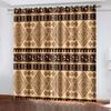 Rideau pare-soleil de luxe pour salon et chambre à coucher, série Civilisation ancienne, 2 pièces de crochet perforé