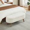Bench with Storage Space, 110 Cm Long, Modern, with Chenille Cover, Ideal for Changing Shoes, Suitable for Bedroom, Hallway or Living Room