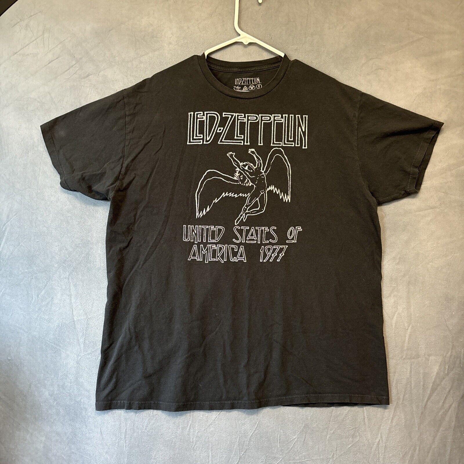 LED ZEPPELIN Shirt MENs 2XL AUTHENTIC LICENSE United States Of America 1977 Band S