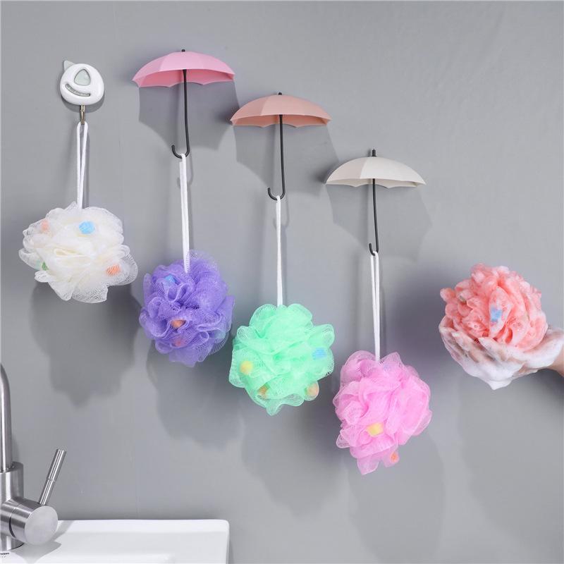 Creative Umbrella-Shaped 3 Hooks for Bathroom Storage - Traceless, Punch-Free Sticky Hooks