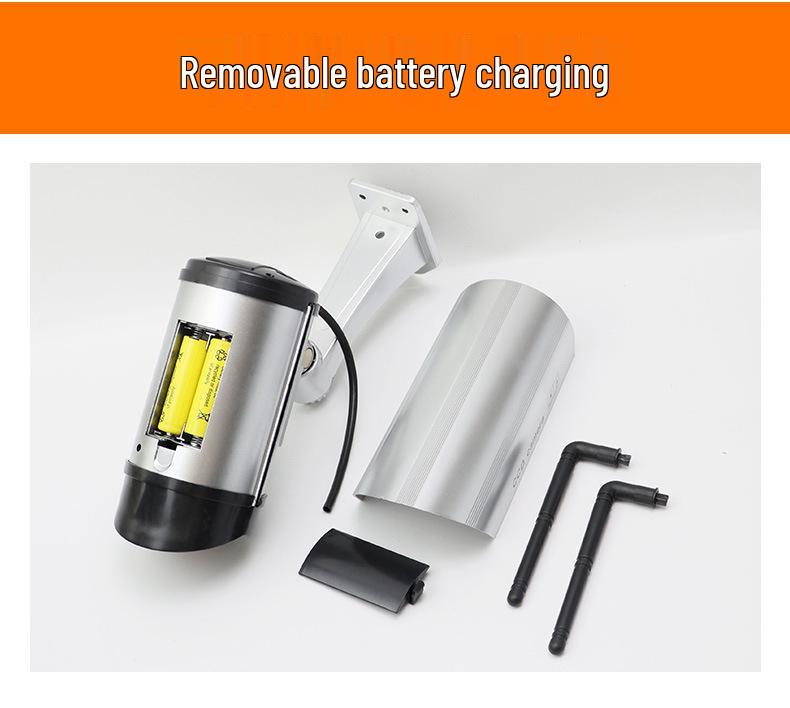 Outdoor Fake Surveillance Camera with Light - Simulated Security Probe