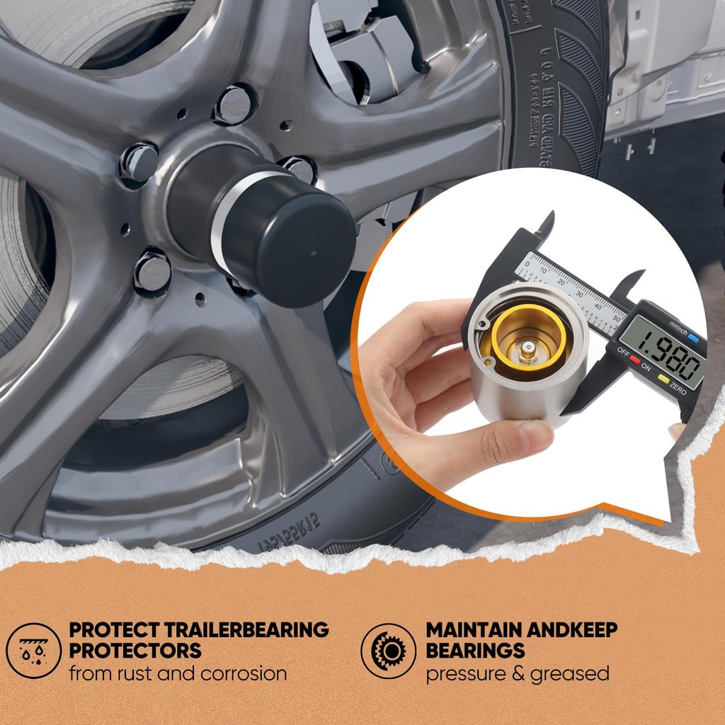 JINGTAO88 1,97 Zoll Lagerschutz, Chrom Radlagerhelfer Passt den meisten 2000 lb oder