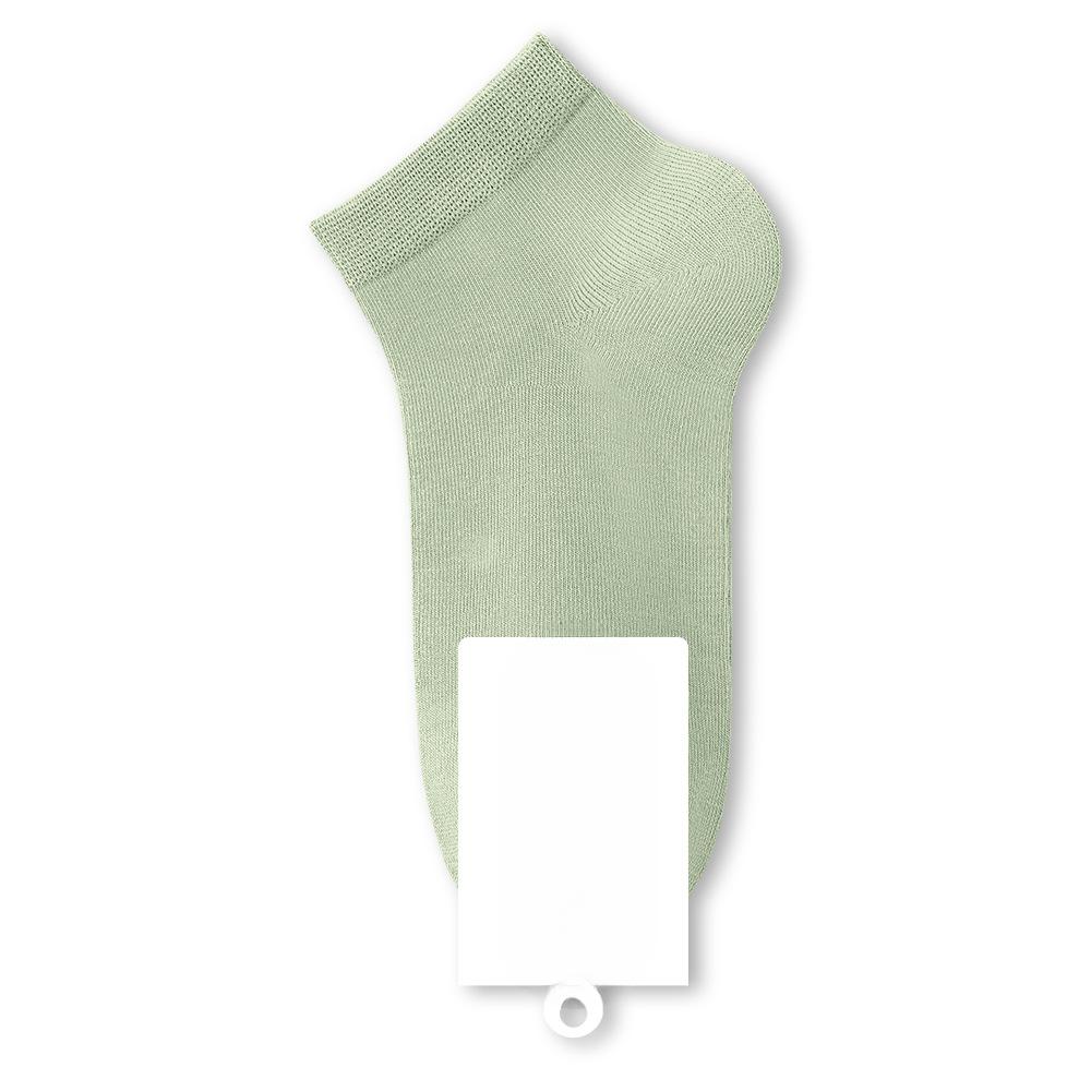 

Женские весенне-летние повседневные носки-лодочки из чистого хлопка, противоскользящие и устойчивые к запаху, однотонные 1 pair светло-зеленый