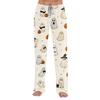 Women's Loose Fit Halloween Print Pajama Pants for and Sleep